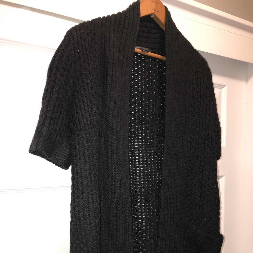 Short sleeve cardigan sweater